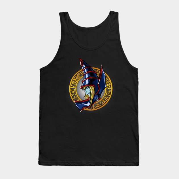 Blue Dark Magician Bust Tank Top by FireFlea